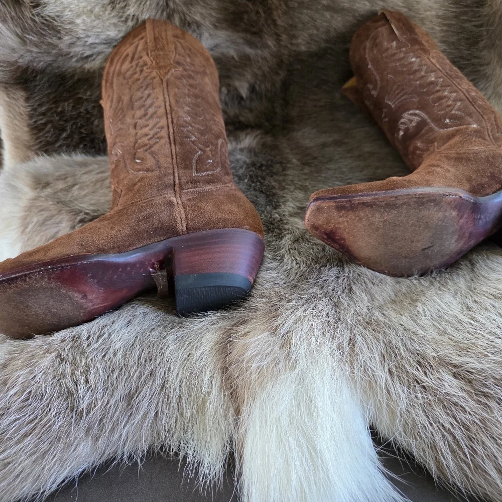 Heritage Boot Company - Womens Suede Western Cowboy Boots - Picture 7 of 10